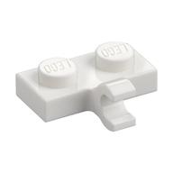 Plate Special 1 x 2 with Clip Horizontal on Side — White