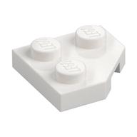 Wedge Plate 2 x 2 Cut Corner — White