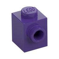 Brick Special 1 x 1 with Stud on 1 Side — Dark Purple