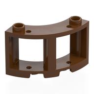 Window Round 3 x 3 x 2 — Reddish Brown