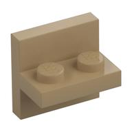 Bracket 2 x 2 with 1 x 2 Vertical Studs — Dark Tan