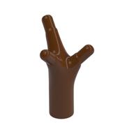 Bar 1L / Stem with 3 Sprouts/Prongs — Reddish Brown