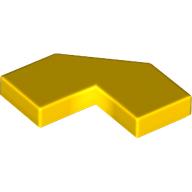 Tile Special 2 x 2 Corner with Cut Corner - Facet — Yellow