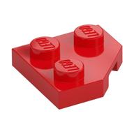 Wedge Plate 2 x 2 Cut Corner — Red