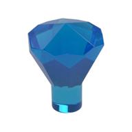 Rock 1 x 1 Jewel / Gem 24 Facet — Trans-Dark Blue