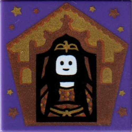 Tile 2 x 2 with Wizard Card Rowena Ravenclaw print — Dark Purple