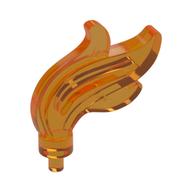 Flame / Headwear Accessory Plume / Feather, Triple Point — Trans-Orange