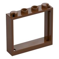 Window 1 x 4 x 3 without Shutter Tabs — Reddish Brown