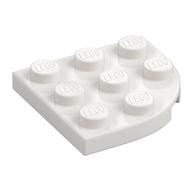 Plate Round Corner 3 x 3 — White