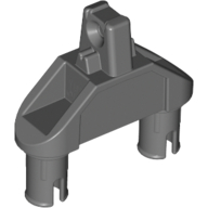 Hinge 1 x 3 Triangle with Two Pins, 1 Locking Finger, Round Pin Holes — Dark Bluish Gray