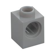 Technic Brick 1 x 1 with Pin Hole — Light Bluish Gray