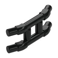 Bar, Parallel Angled with 2 Connecting Bars (Train Hinge) — Black