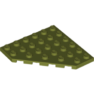 Wedge Plate 6 x 6 Cut Corner — Olive Green
