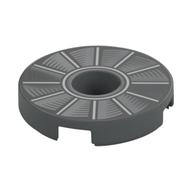 Tile Round 2 x 2 with Hole with Turbine print — Dark Bluish Gray