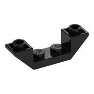 Slope Inverted 45° 4 x 1 Double with 1 x 2 Recessed — Black