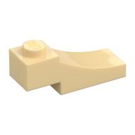 Brick Curved, 3 x 1 with 1/3 Inverted Cutout — Tan