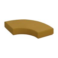 Tile 2 x 2 Curved, Macaroni — Pearl Gold
